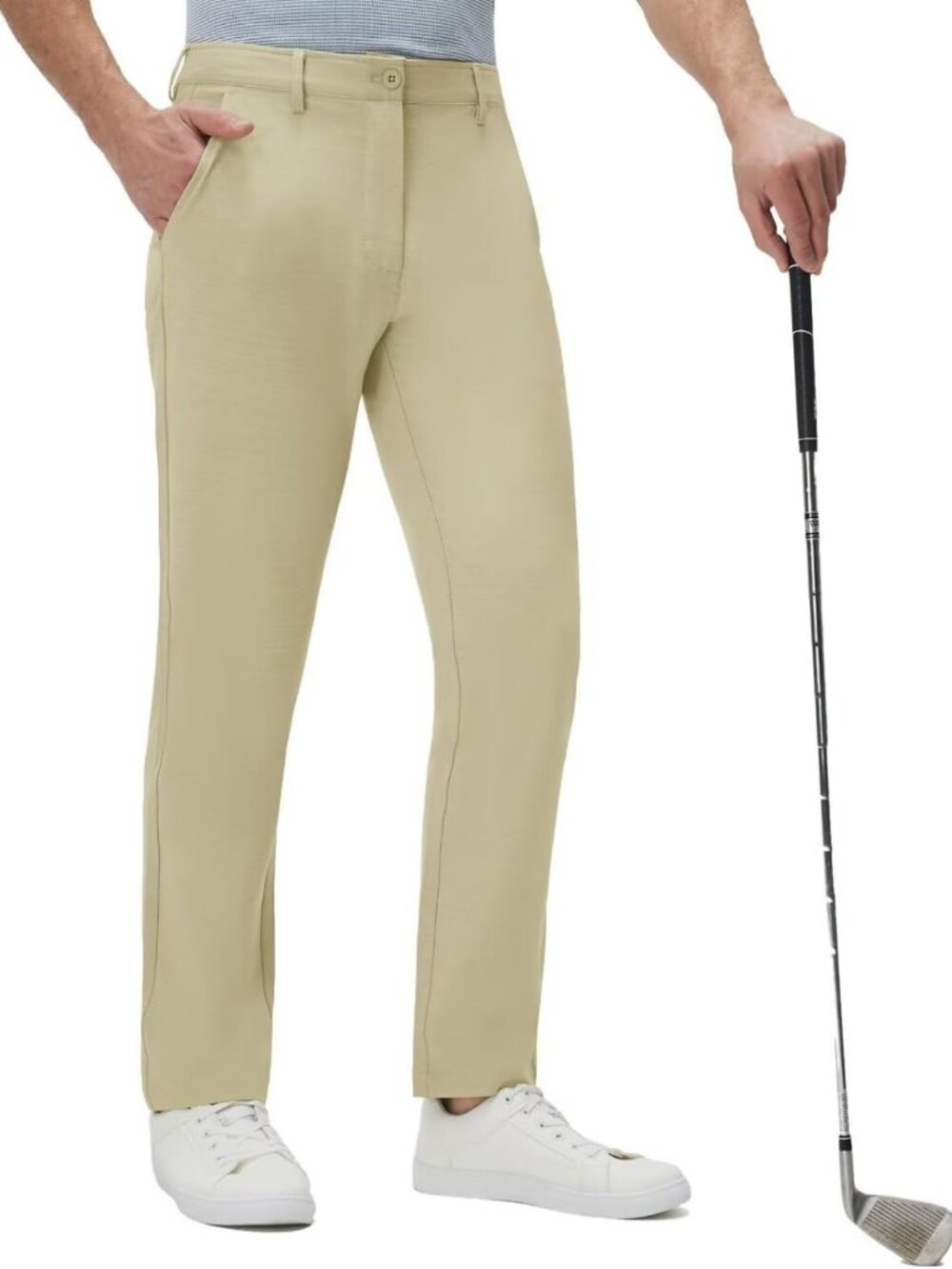 Lightweight Water-Resistant Men's Golf Pants, Quick Dry Casual Trousers, Stretch